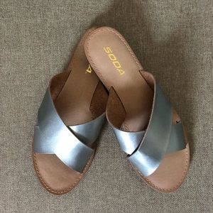 Soda Vegan Leather Slide Sandals